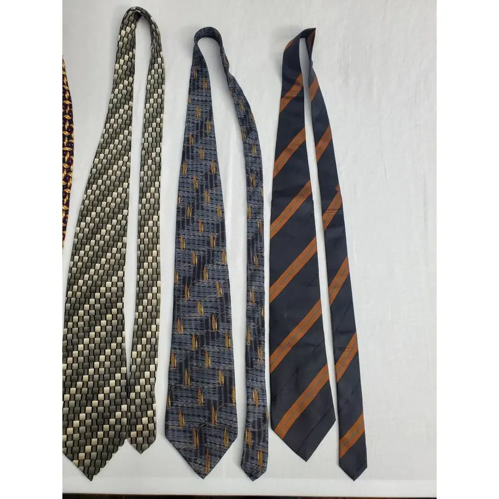 Mens Ties Lot Of 4 Bill Blass Ted Lapidus Croft & Barrow Structure Silk Formal